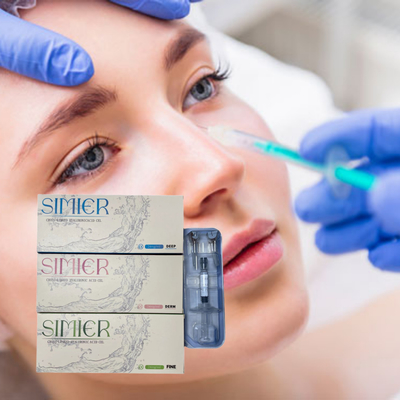 1 मिलीलीटर 2 मिलीलीटर क्रॉसलिंक्ड हाइलूरोनिक एसिड फिलर 24mg/Ml HA डर्मल फिलर