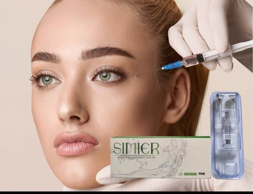 क्रॉस लिंक्ड SIMIER Dermal Filler 2ml हाइड्रोलिक एसिड इंजेक्शन चेहरे के लिए