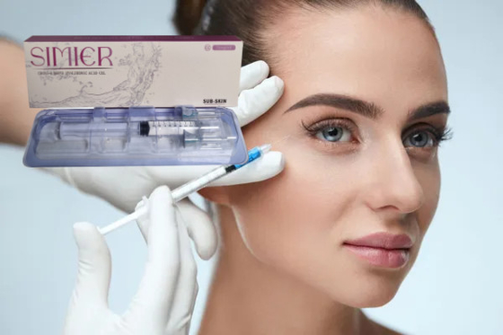 क्रॉस लिंक्ड SIMIER Dermal Filler 2ml हाइड्रोलिक एसिड इंजेक्शन चेहरे के लिए